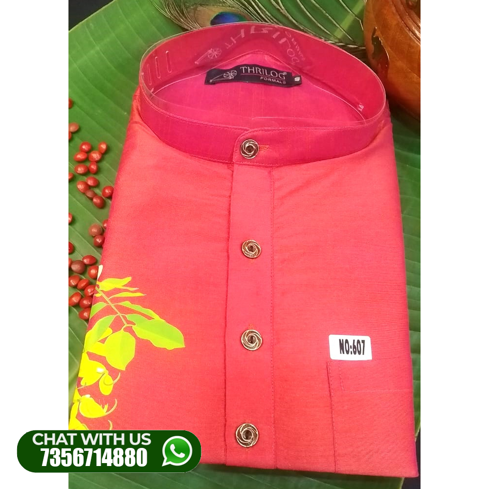 VISHU SPL KANIKONNA PRINTED ROSE KURTHA